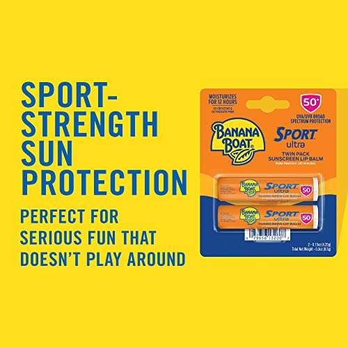 Banana Boat Light As Air Sunscreen Lotion SPF 50 Twin Pack | Lightweight Sunscreen & Sport Ultra SPF 50 Lip Sunscreen Twin Pack | SPF Lip Balm Pack