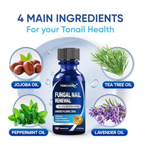 Extra Strength Toenail Fungus Treatment with 25% Undecylenic Acid & Tea Tree Oil - 2Pcs