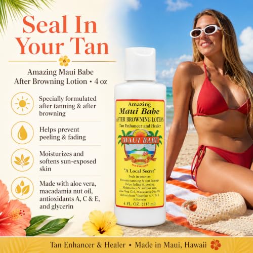 Maui Babe After Browning Lotion - Tan Enhancer & Moisturizer 4oz