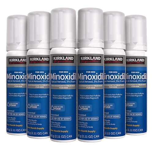 Kirkland Minoxidil 5% Foam for Men Hair Regrowth, 6-Month