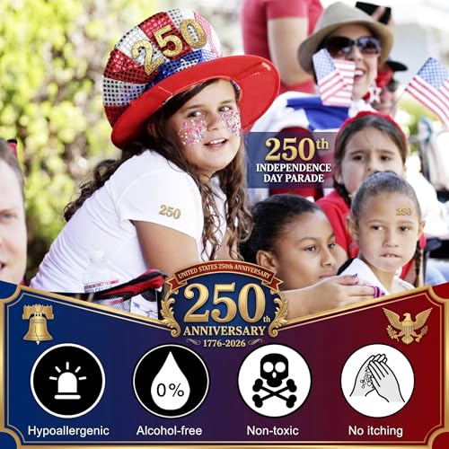 Red White Blue Patriotic Face Glitter Gel for Kids & Adults