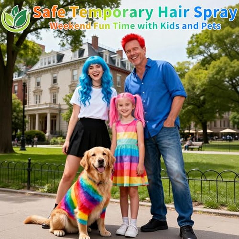 Washable Temporary Hair Color Spray for Women & Kids - Non-Toxic & Quick-Drying