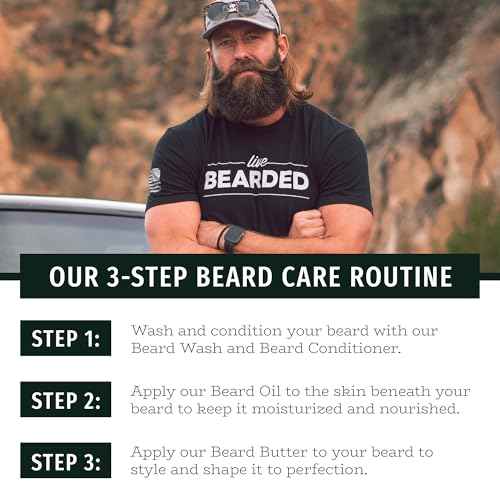 Live Bearded Beard Butter, 3 fl oz - Made in the USA - All-Natural Leave-in Conditioner and Softener with Shea | Tombstone Scent - Sweet Tobacco, Cedar