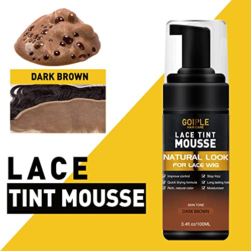 Lace Tint Melting Mousse Kit for Wigs & Hairpieces - Dark Brown