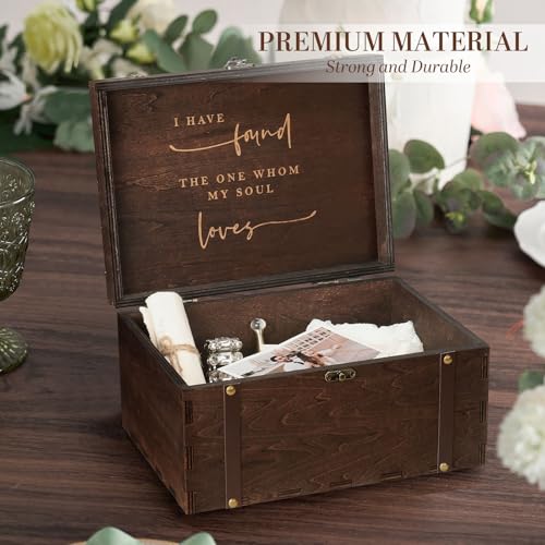 Large Mr & Mrs Wedding Keepsake Box | Vintage Wooden Memory Box