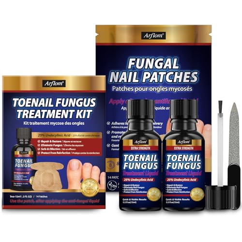 Toenail Fungus Treatment Kit with 25% Undecylenic Acid & Patches