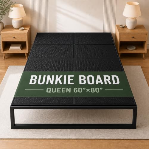 Queen Bunkie Board 60"×80" Non-Slip Foldable Mattress Support