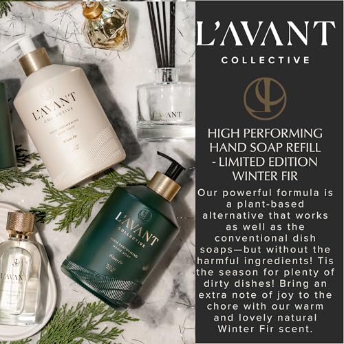 L¡¯AVANT Collective Luxury Hand Soap Refill | Liquid Cleanser with Natural Plant Based Formula, Gentle Daily Wash for Bathroom & Kitchen | Refill, 32 Fl Oz | Winter Fir