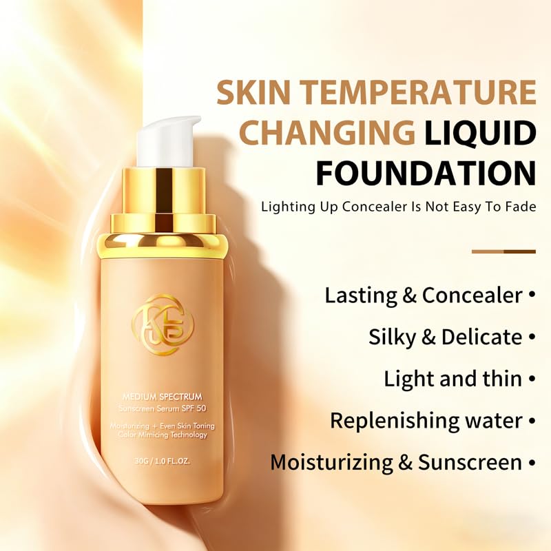 Color Changing Foundation SPF 50+ - 4-in-1 Full Coverage