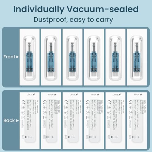 Microneedling Pen Cartridges 0.25mm for Dr Pen M8S/A11 (12-Pack)