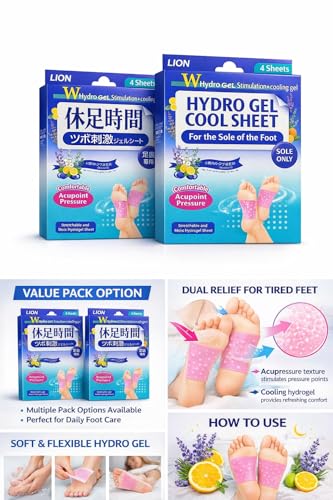Cooling Foot Patch with Acupressure – 2 Pack Foot Mask for Tired Feet
