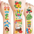 96 PCS Hawaiian Luau Temporary Tattoos for Kids