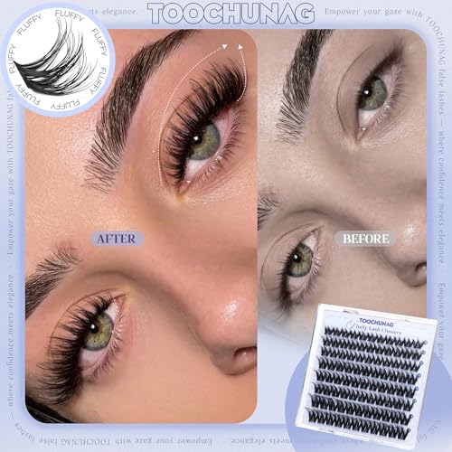 Fluffy Lash Clusters D Curl 10-16mm Faux Mink Eyelash Extensions