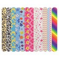 LNAUJS 12-Pack Colorful Double-Sided Nail Files 100/180 Grit Manicure Pedicure Tools