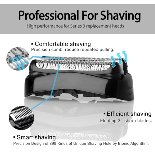 32B S3 Electric Replacement Shaver Head Accessories Compatible with Series 3 Shaving Razor Head, Compatible with S3 3040s 3000s 3050cc 3010s 3070cc 3080s...