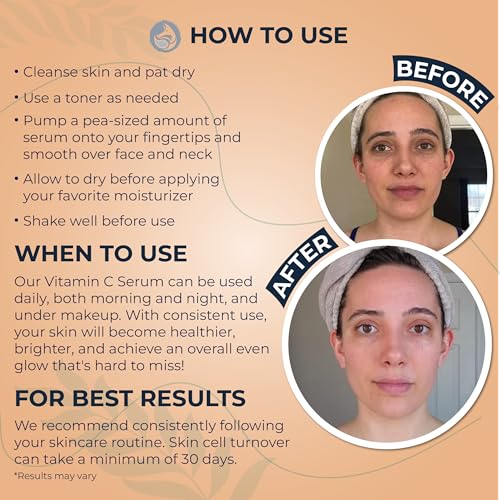 Foxbrim Naturals Radiant Skincare Pair: Vitamin C Face Serum & Ocean Mineral Moisturizer