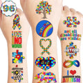 96 PCS Autism Awareness Temporary Tattoos - Waterproof