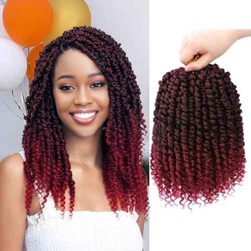 Passion Twist Hair 14 Inch Passion Twist Crochet Hair 9 Packs Crochet Hair for Black Women Pretwisted Crochet Twists Hair Pre Looped Tbug