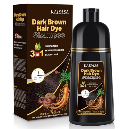 Dark Brown Hair Dye Shampoo for Gray Hair 500ml