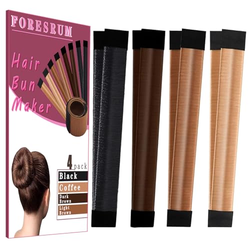 Magic Donut Hair Bun Maker - 4 Pack Ballet Bun Tool
