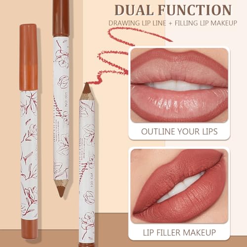 12-Color Matte Lip Liner Pencil Set - Waterproof Long Lasting