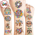 96 PCS Hispanic Heritange Month Pre-Cut Birthday Party Decorations Favors Supplies Temporary Tattoos Decor Latin American Spanish Stickers For Boys Girls Gift School Prizes Rewards