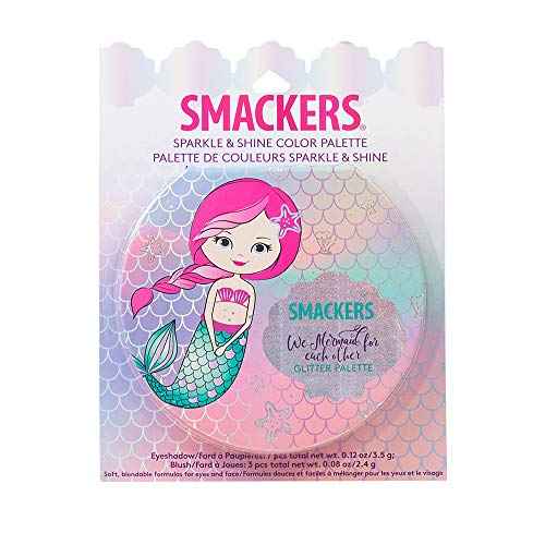 Lip Smacker Sparkle & Shine Eyeshadow Makeup Palette, Mermaid Palette Shimmer | Christmas Make Up Collection | Holiday Present | Gift for Girls