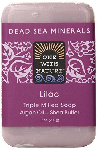 One With Nature Lilac Dead Sea Mineral Soap, 7 Ounce Bar