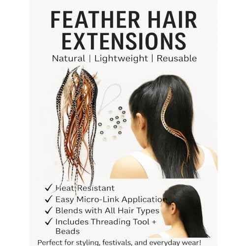 Sexy Sparkles Feather Hair Extension ? 25 Loose Long Natural Rooster Feathers in Brown, Beige, and Grizzly, All Individual Feathers, Ranging From 6 to 11 Inches in Length