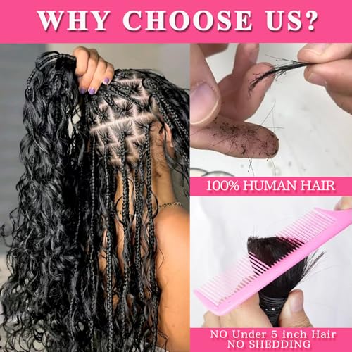 Human Braiding Hair Deep Wave 22 Inch 110g 3 Bundles