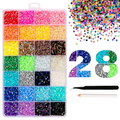 28 Colors Resin Jelly Rhinestones 3mm 26000Pcs Flatback Gems – OEMOO