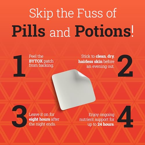 Bytox Recovery Patches with 12 Active Ingredients | Vitamin Patch with Nutrients, Antioxidants, & Hydration Support for Active Lifestyles | Up to 24-Hour Action | Made in The USA (Pack of 10)