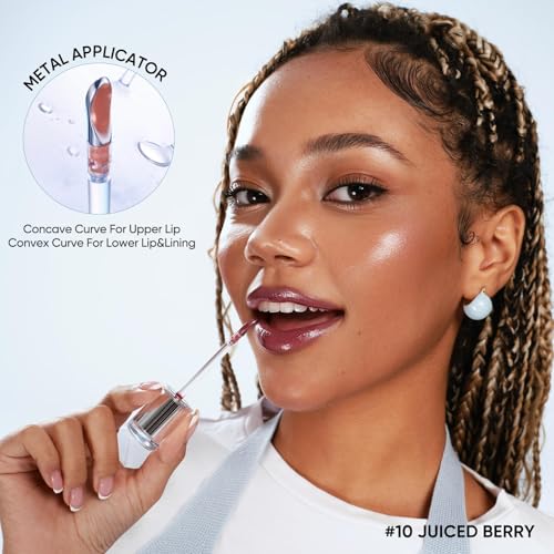 JUDYDOLL Ice Watery Lip Gloss - Moisturizing Liquid Lipstick #04