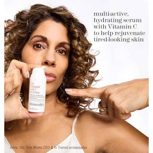 This Works - In Transit Vit C Serum for Face (30ml) Hydrating Facial Moisturiser with Hyaluronic Acid, for a Radiant Complexion