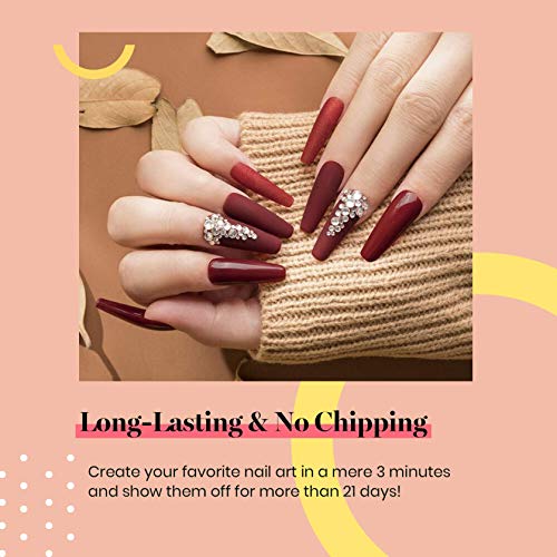 Beetles Dark Red Gel Polish - Blanchett Maroon 15ML, Creme Red Variation