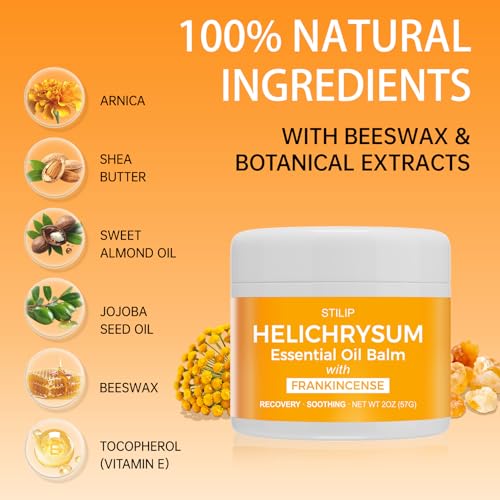 Helichrysum Balm with Frankincense Essential Oil ? Natural Repair & Renewal Face Cream ? Soothes Redness, Fades Scars & Smooths Fine Lines ? Deep Moisturizing Anti-Aging Moisturizer_2oz.