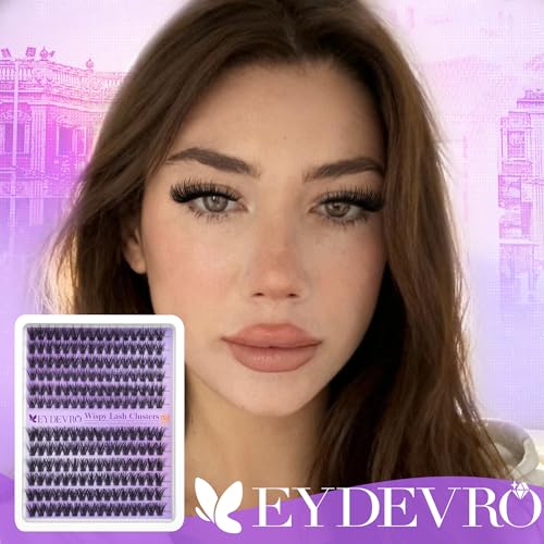 EYDEVRO Wispy Lash Clusters 12-14mm Natural Eyelash Extensions 192 Pcs