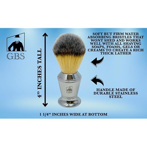 GENTS Men's Grooming Shaving Kit - Butterfly DE Safety Razor, Badger Bristles Brush, Chrome Shaving Soap Bowl, Shaving Soap, Brush and Razor Stand With 10 DE Blades