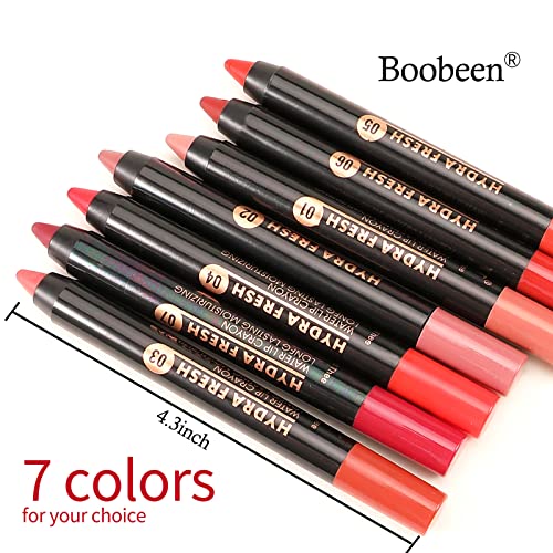 Boobeen Matte Lip Crayon - Waterproof Long-Lasting Lip Liner for Women