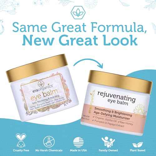 USDA Organic Eye Moisturizer Cream - Rejuvenating and Nourishing Age Defying Balm - Natural Ingredients for Sensitive Skin with Jojoba Oil, Argan Oil for Puffiness, Fine Lines Plus More