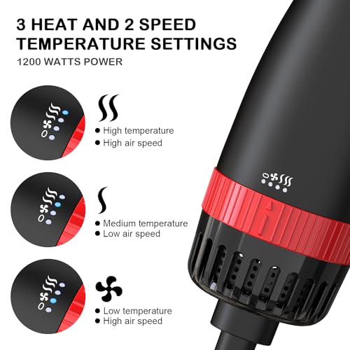 Hair Dryer Brush - 2-in-1 Hot Air Styling Brush with 1200W Power