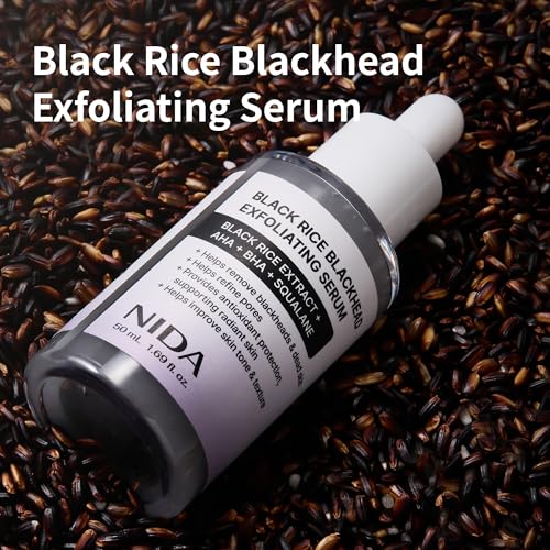 NIDA Black Rice Exfoliating Serum | 50ml Face Scrub for All Skin