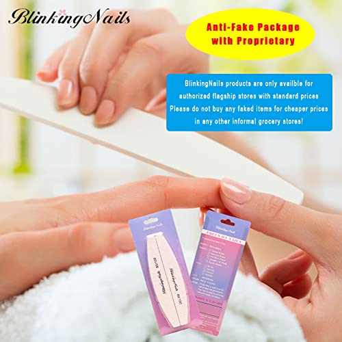 Abrasive Nail File 80/100 Grit 10Pcs Acrylic Nail Files and Buffers, Professional Washable Nail File Buffer Block with Double Sides Designed Disposable Nail Files Manicure Tools for Nail Art Care