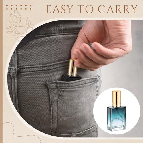 30 Pcs Refillable 15 ml Glass Perfume Bottles - Amber Spray Atomizers