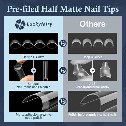 2XL Straight Square Nail Tips, No C Curve Gel Nail Tips Half Cover 240Pcs Extra Long Gel Tips Acrylic False Nail Tips Tapered Square Press On Nails For Nail Salons Home DIY 12 Sizes