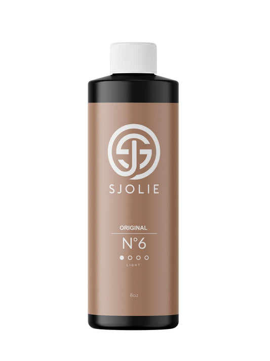 SJOLIE Spray Tan Solution - No. 6 - Light Hydrating Tanning Solution | Sunless Tanner for an All Natural, Sun-Kissed Glow (8oz)