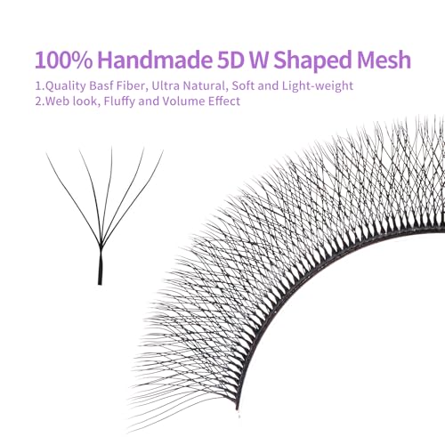 DeceMars 5D W Eyelash Extensions 0.07mm 14mm 1320 Fans
