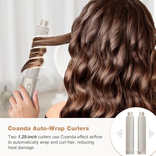 7MAGIC 7-in-1 Hair Dryer Brush with Auto-Wrap Curlers