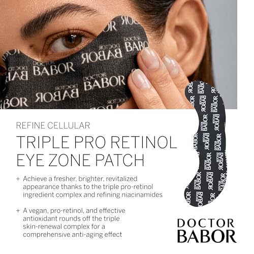 BABOR Doctor Retinol Eye Patches, Anti-Aging Eye Patches Against Dark Circles and for a Tightening, Anti-Wrinkle Eye Mask, Triple Pro-Retinol Renewal Eye Zone Patch, 5 Pack