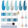 Eodci Dip Powder Nail Starter Kit - 6 Colors Glitter Dipping Powder Set